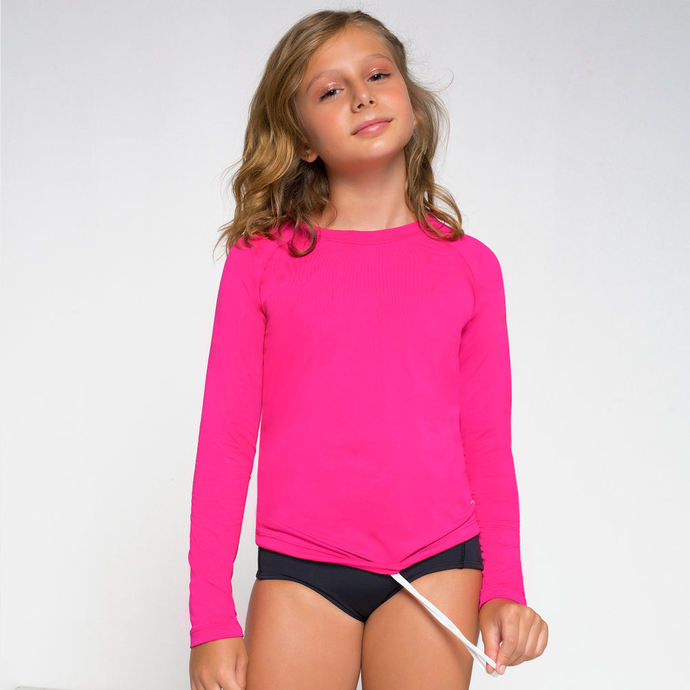 Polo UVPRO Infantil Fucsia UV Line Per