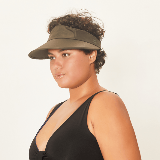 Visera Leblon Verde Militar UV LINE